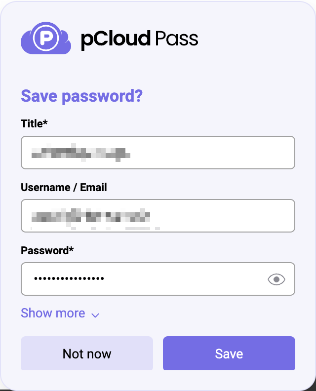 pCloud Pass 新規登録