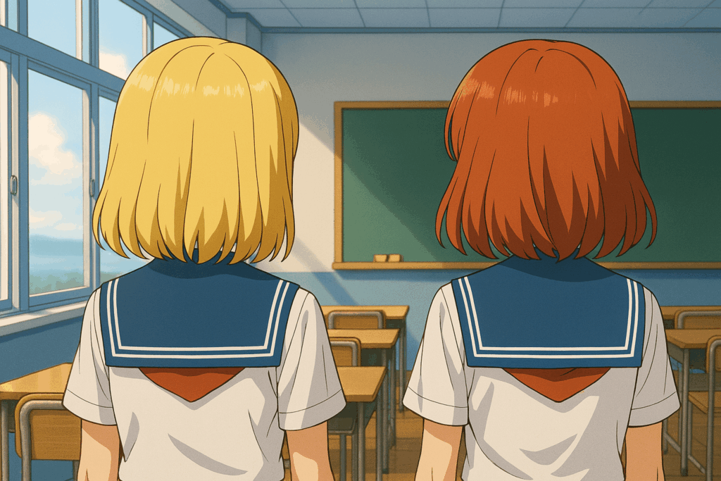 キャラクターが並んで描かれている画像