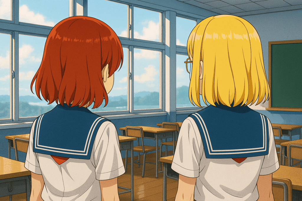 キャラクターが並んで描かれている画像