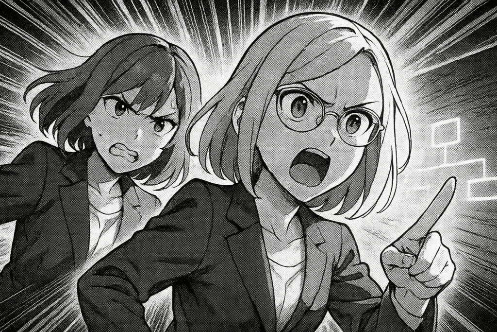 モノクロとカラーのフロー差分