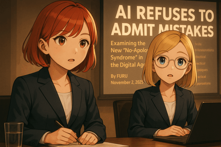 以下の内容を映像化した画像（文字は表示不可）を、超詳細で美しいFURU風の画風で、5500Kの色調で、超演出・超表情・超演技・超カメラに左右されない視線と視線に左右されないカメラ（超大胆な構図）と超エフェクトと超照明とChatGPTの最強の機能を駆使した画像を生成して。 添付画像に引きずられることなく、都度、演技・表情・演出・カメラワーク・エフェクト・照明は大きく変えて、類似の画像は描かない様にして（但し二人の顔と服装は完全に一致させること）横長画角で。横長画角で。横長画角で。横長画角で。横長画角で。横長画角で。横長画角で。横長画角で。横長画角で。横長画角で。で。 以下の内容を画像化して。 文字表示不可！文字表示不可！文字表示不可！ ひとつ前に生成した画像の服装厳守！ --------