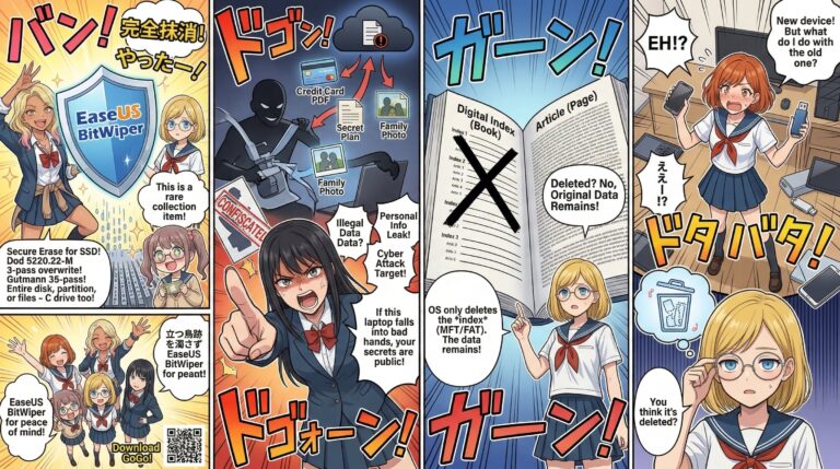 Windows PC内に保存されたデータを安全・確実に削除してくれる「EaseUS BitWiper」