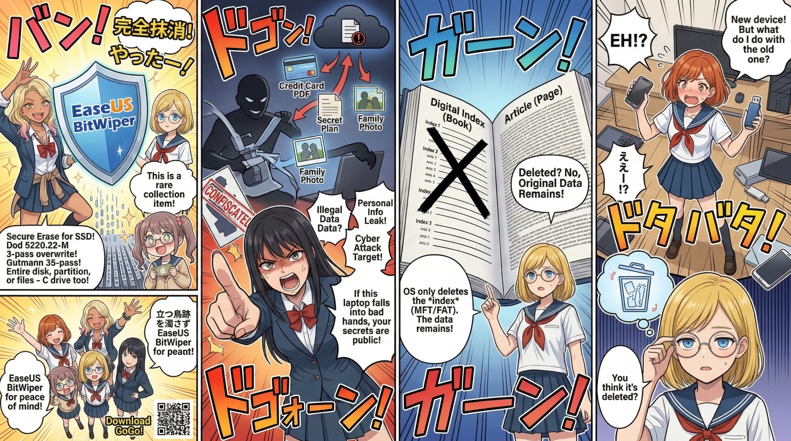 Windows PC内に保存されたデータを安全・確実に削除してくれる「EaseUS BitWiper」